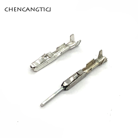 Connecteur de fil automobile à sertir, broches métalliques mâles femelles de 0.6 MM pour BMW VW Toyota 963715 – 1 963716-1 50 pièces ► Photo 1/6