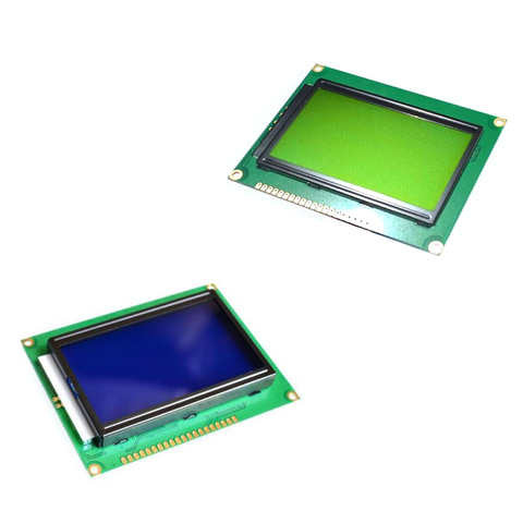 LCD Conseil Jaune Vert Écran 12864 128X64 5 v bleu écran d'affichage ST7920 LCD module pour arduino 100% new original ► Photo 1/4