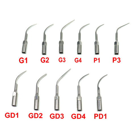 5 Pièces Bouts Ultrasoniques De Détartreur Dentaire G1 G2 G3 G4 P1 P3 GD1 GD2 GD3 GD4 PD1 pour EMS Woodpecker DTE Satelec Instruments Dentaires ► Photo 1/6