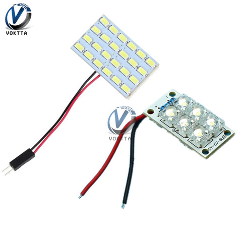 Panneau lumineux LED SMD blanc froid, DC 12V, 6/24 puces, 5730, panneau lumineux pour ampoules intérieures automobiles ► Photo 1/6