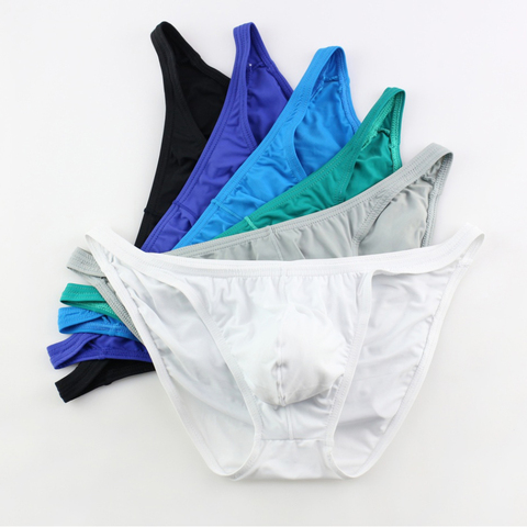 Lot de 5 slips Sexy pour hommes, sous-vêtements respirants et doux, culotte confortable pour Gay ► Photo 1/6