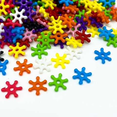 200 pièces de perles de flocon de neige couleur, joint d'espacement, fabrication de bijoux, résultats, accessoires de bricolage, vente en gros ► Photo 1/6