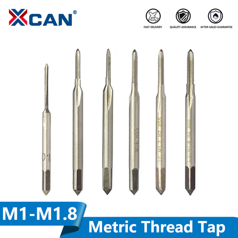 XCAN M1-M1.8 Mini perceuse à robinet à filetage HSS 6542, flûte droite trou de vis perceuse à robinet métrique ► Photo 1/5