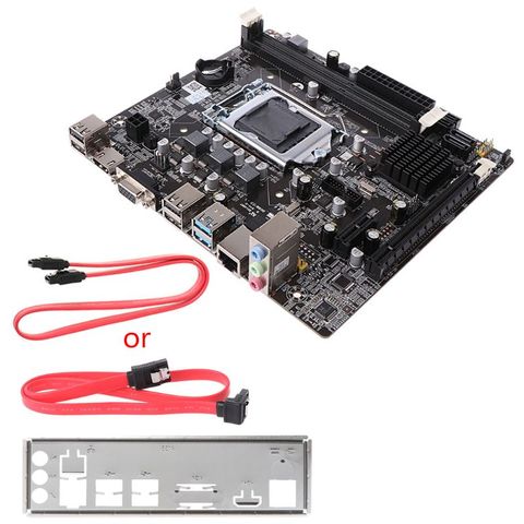 Carte mère Intel B75-1155 pour ordinateur de bureau, composant pc, compatible avec processeurs Intel, Socket LGA 1155, DDR3, 1155 ► Photo 1/6