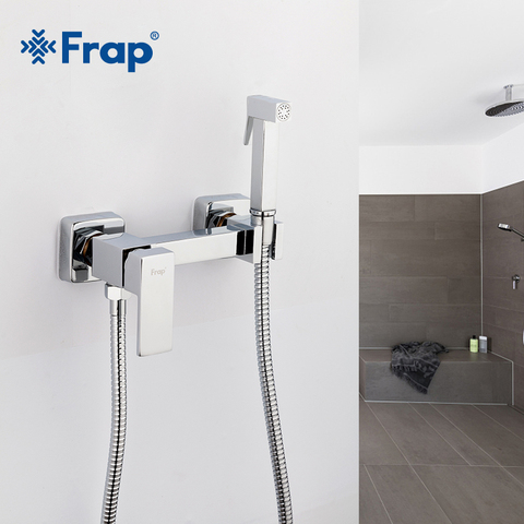 Frap 6 styles robinet d'angle en laiton simple eau froide et froide chaude robinets de Bidet fonction pomme de douche à main carrée grue de robinet pour femme ► Photo 1/6