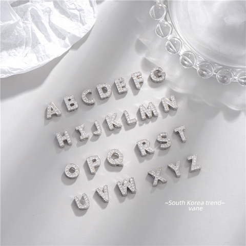 Colliers avec pendentifs en argent Sterling 925 A-Z Alphabet, lettres en Zircon de toute location, bijou fin Glamour ► Photo 1/6