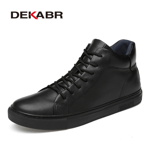 DEKABR 2022 offre spéciale nouveauté à la main mode hommes bottes classique noir hiver automne bottes en cuir véritable chaud bottines ► Photo 1/6