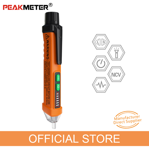 Peakmètre PM8908C testeur intelligent multifonctionnel, AC sans contact LED son et lumière, électroscope domestique haute sensibilité ► Photo 1/6