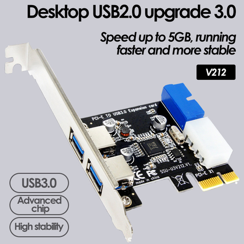 UTHAI – carte d'extension V212, double Interface, Transmission à grande vitesse, PCI-E vers USB3.0, adaptateur composant ordinateur ► Photo 1/2