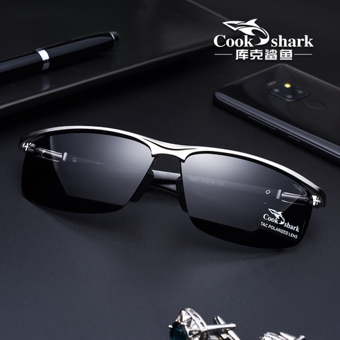 Cook Shark lunettes de soleil polarisées pour hommes, hipster, pour conducteurs, protection contre les UV ► Photo 1/6