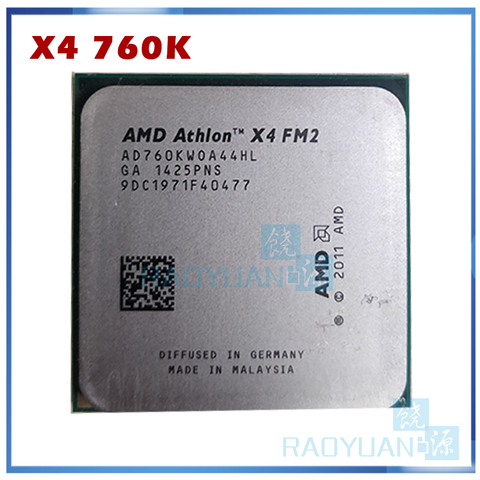 AMD-Athlon X4 760K X4 760 X4-760K, AD760KWOA44HL Quad Core, FM2 3.8GHz, 4MB, 100W, prise processeur d'unité centrale ► Photo 1/1