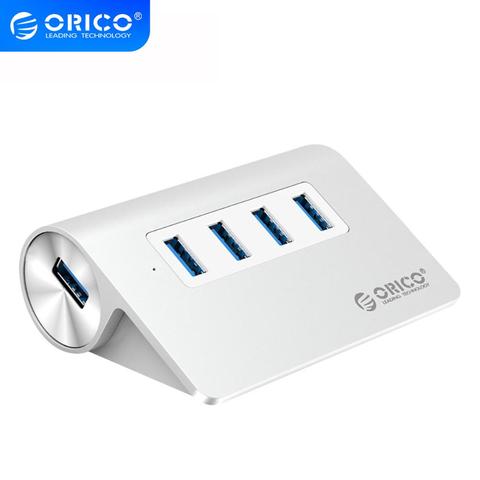 ORICO USB 3.0 HUB nouveau Mac Design Mini haute qualité haute vitesse en aluminium 4 ports USB HUB séparateur avec câble de données (M3H4) ► Photo 1/6