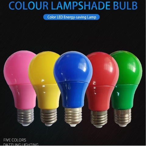 Ampoule E27 barre de led, 5W, 7W, 9W, rouge, bleu, vert, jaune, rose, lumière LED pour éclairage de fête pour bar et KTV ► Photo 1/6