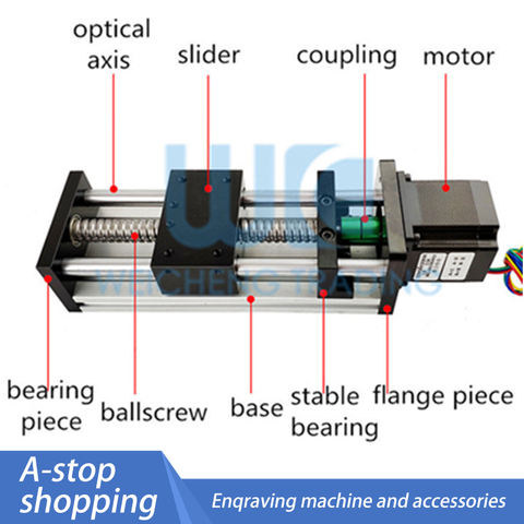 Table coulissante pour Machine CNC, Rail de guidage du mouvement linéaire avec vis à bille, 1204/1605/1610 250 300mm GGP pour axe X et Y ► Photo 1/6