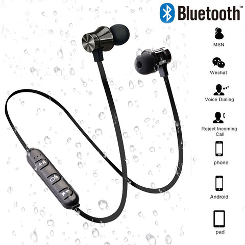 Écouteurs magnétiques sans fil bluetooth XT11, casque de musique, tour de cou, sport, oreillettes avec micro, pour iPhone Samsung Xiaomi ► Photo 1/6