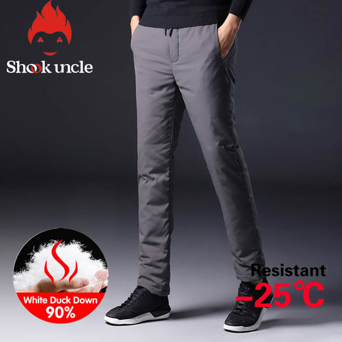 Pantalon en duvet de canard blanc pour homme, vêtement chaud, ultraléger, épais, thermique, pour le sport en plein air, le Camping et la randonnée, hiver ► Photo 1/6