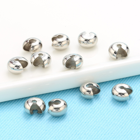 Cooper couvre les perles à sertir, bouchons de cordon, Clips de positionnement, fournitures pour la fabrication de bijoux, vente en gros ► Photo 1/6