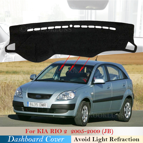 Housse de tableau de bord protection pour KIA RIO 2 2005 2006 2007 2008 2009 nouveau Pride Rio5 accessoires tableau de bord parasol tapis RIO2 ► Photo 1/6