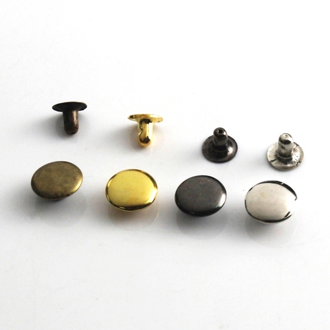 Ensemble de Rivets ronds en métal pour sac, ceinture, vêtements, chapeaux, chaussures, décor de col d'animal de compagnie, 3mm ~ 10mm, 100 ► Photo 1/6