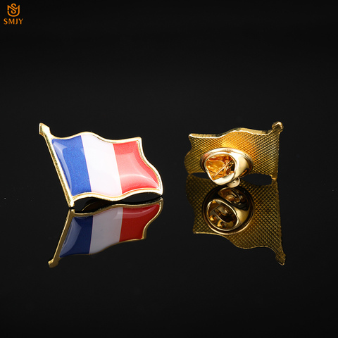 Broche à drapeau en époxy française, épingle à revers tricolore, cravate, épingle de voyage portable, bijoux, cadeau ► Photo 1/6