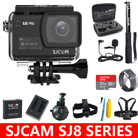 Caméra d'action SJCAM SJ8 série SJ8 Air & SJ8 Plus & SJ8 Pro caméra 1290P 4K WIFI télécommande étanche sport DV ► Photo 1/6