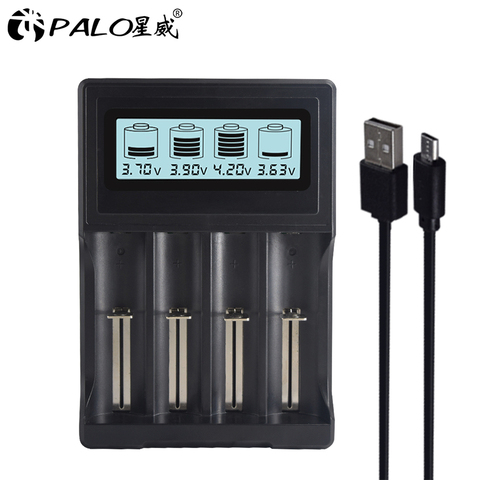 4 fentes Multifonction rapide intelligent 3.7V 18650 chargeur pour 3.7V lithium 14500 16340 18500 18650 17500 22650 26650 modèles batterie ► Photo 1/5