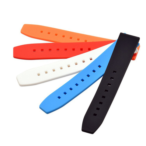 Bracelet de rechange en Silicone coloré pour montre connectée de sport, étanche, 16mm, 18mm, 20mm, 22mm, 24mm, 26mm, 28mm, pour Samsung Huawei ► Photo 1/5