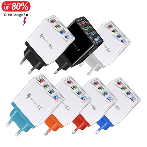 Charge rapide 3.0 pour iPhone chargeur mural Charge rapide pour Samsung S10 S9 S8 prise Xiaomi Mi Huawei chargeur de téléphone portable adaptateur ► Photo 1/6