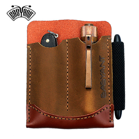 EASYANT – pochette de rangement en cuir, pochette de protection pour stylo et lampe de poche, porte-couteau EDC ► Photo 1/6