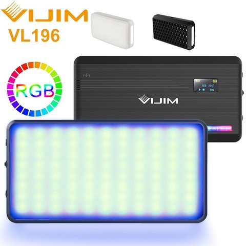 VIJIM VL196 2500K-9000K RGB Led lumière vidéo lumière de remplissage à intensité variable avec diffuseur pour batterie 3000mAh photographie Studio lumière ► Photo 1/6