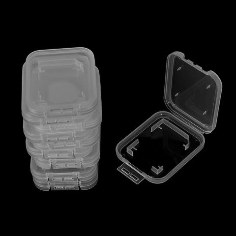 10 Pièces Pour SD SDHC Étuis De Carte Mémoire Protection Du Support En Plastique Transparent Boîte De Rangement ► Photo 1/6