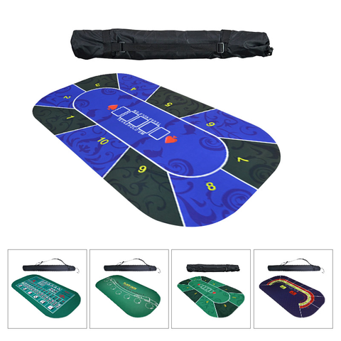 Tapis de Poker Texas Hold'em, caoutchouc suédé 1.2m, accessoire de bureau à puce, Sic Bo ► Photo 1/6