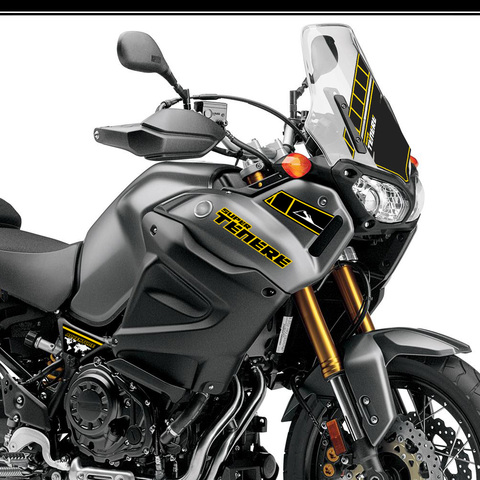 XT 1200 Z TENERE XT1200Z SUPER pour YAMAHA réservoir tampon autocollants de protection pare-brise pare-brise monde CROSSER 2010 2011 2012 2013 ► Photo 1/6