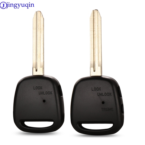 Jingyuqin-coque de clé télécommande, 1/2 boutons de remplacement, coque lame, pour Toyota Carina, Estima, Harrier, Previa, Corolla, Celica ► Photo 1/5