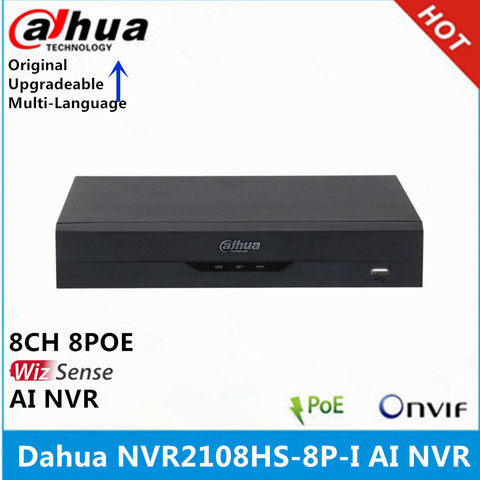 Dahua NVR2104HS-P-S2 4CH avec 4 Poe NVR2108HS-8P-S2 8CH avec 8 Poe Ports 1U Réseau Vidéo Enregistreur max soutien 6MP résolution ► Photo 1/5