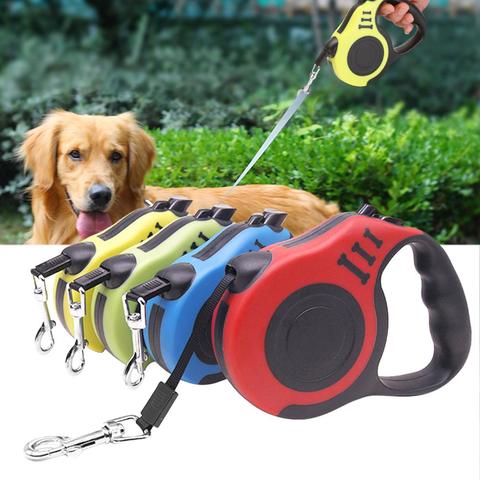 Laisse rétractable pour chiens, de 3 à 5M, automatique, Flexible, pour chiots et chats, corde de Traction, ceinture, pour petits et moyens chatons, produits pour animaux de compagnie ► Photo 1/1