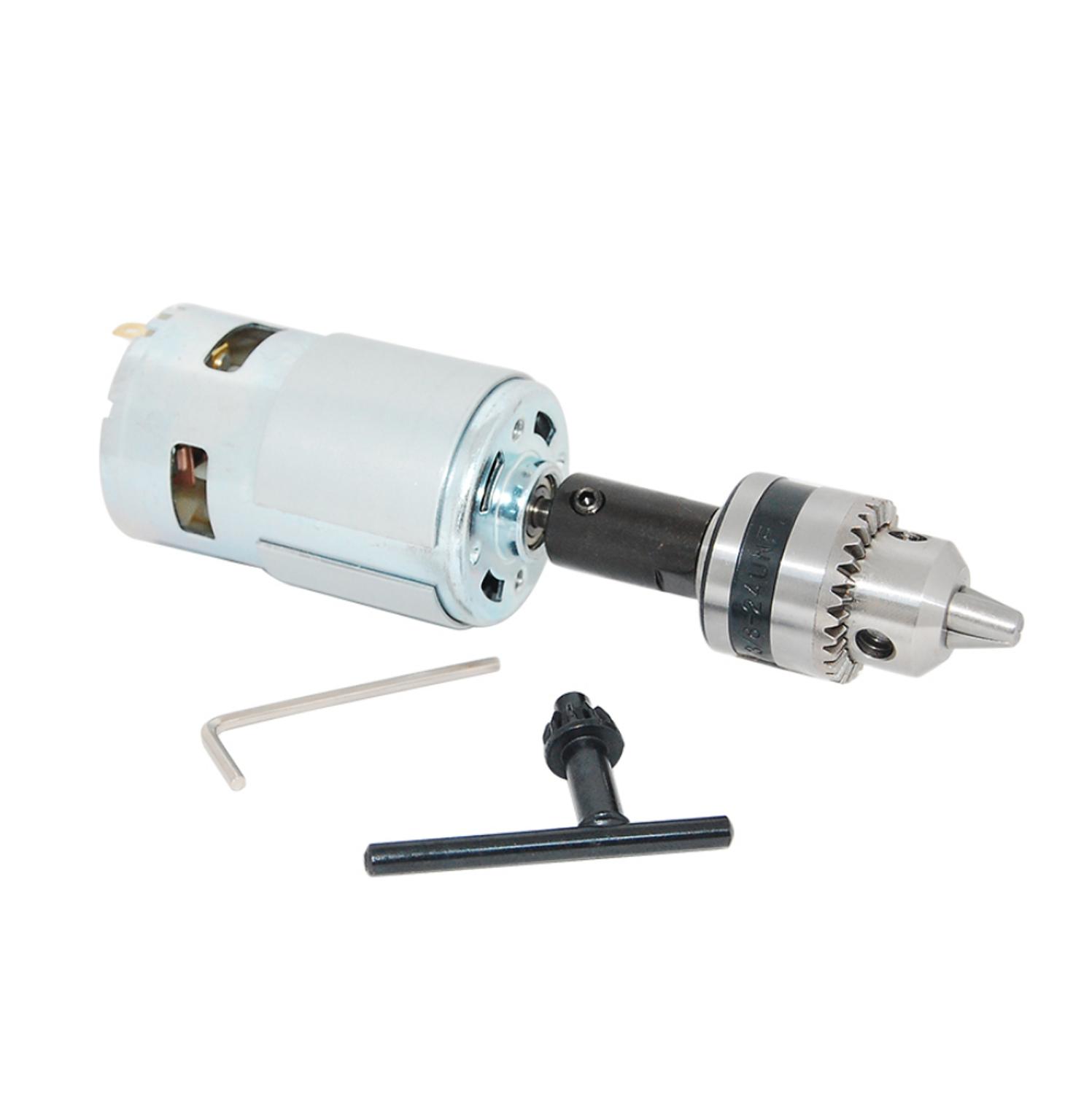 Moteur à courant continu 775 12V/24V motoréducteur Mini scie à Table pour la coupe du bois avec Mini mandrin de forage électrique pour pièces de bricolage ► Photo 1/5