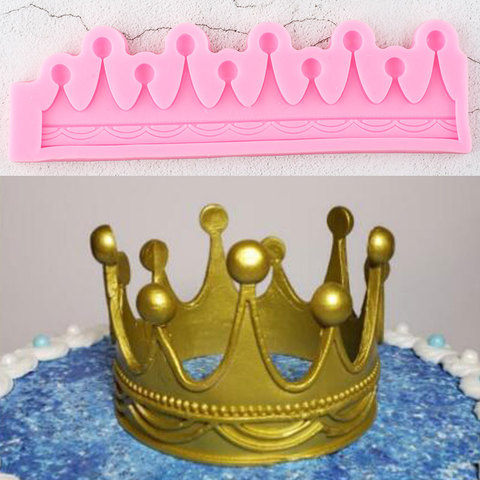 Moules bricolage de gâteaux en Silicone 3D | Couronne dentelle bordure Silicone, décoration de mariage, Fondant gâteaux outils de décoration bonbons moules à chocolat en argile polymère ► Photo 1/6