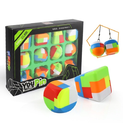 12 pièces/ensemble LUBAN serrure Cube IQ développer l'intelligence cerveau Teaser jouets éducatifs 3D Puzzles Mini porte-clés ► Photo 1/6