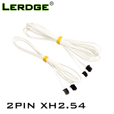 LERDGE XH2.54 2PIN ligne de connexion 1M et 2M pièces d'imprimante 3D blanc résistant aux hautes températures cordon flexible Dupont ligne 2 pièces ► Photo 1/6