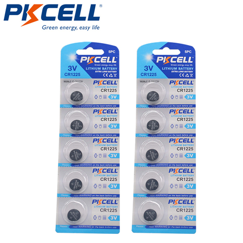 10 pièces CR1225 3V Lithium montres Batteries BR1225 DL1225 ECR1225 CR 1225 bouton batterie pour montre voiture clé à distance 3 pack ► Photo 1/6