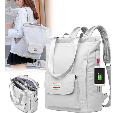 MJZKXQZ mode femmes sac à bandoulière pour ordinateur portable imperméable Oxford tissu ordinateur portable sac à dos 15.6 pouces sac à dos pour ordinateur portable fille cartable ► Photo 1/6