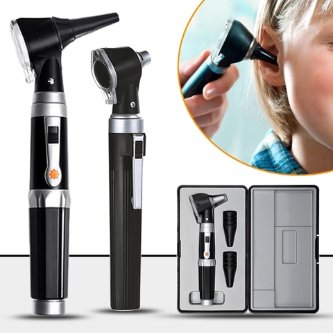 Professionnel oreille nettoyant Endoscope médical Otoscope ensemble LED ampoule Diagnostic maison voyage médecin avec 8 conseils pour adulte enfant ► Photo 1/6