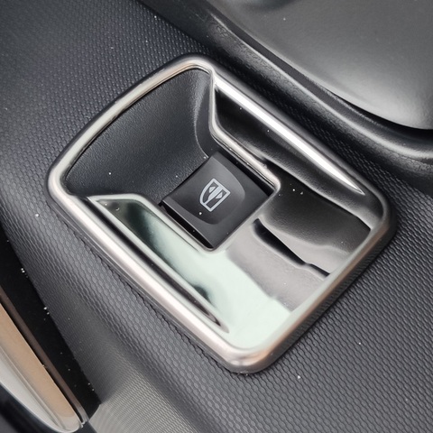 Interrupteur de porte intérieure et fenêtre en acier inoxydable, contrôle décoratif capots de bordure, pour Renault Dacia Logan II Sandero 2 ► Photo 1/2