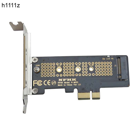 NVMe – carte adaptateur M.2 NGFF SSD vers PCIe x1, avec support, pour 2230 2240 2260 2280 SSD M2 ► Photo 1/4