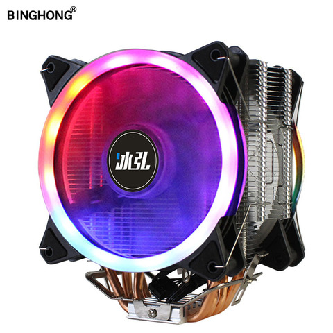 Pur cuivre 4 caloduc refroidisseur de processeur AMD RGB 120mm silencieux ventilateur de refroidissement pour LGA 775 1151 1155 1356 1366 AM3 AM4 X79 X99 2011 Pc ventilateurs ► Photo 1/6