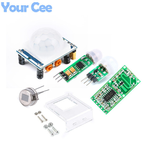 Mini Module de détection de mouvement infrarouge, pyroélectrique IR réglable AM312 RE200B, HC-SR501 HC-SR505, support pour Arduino ► Photo 1/6