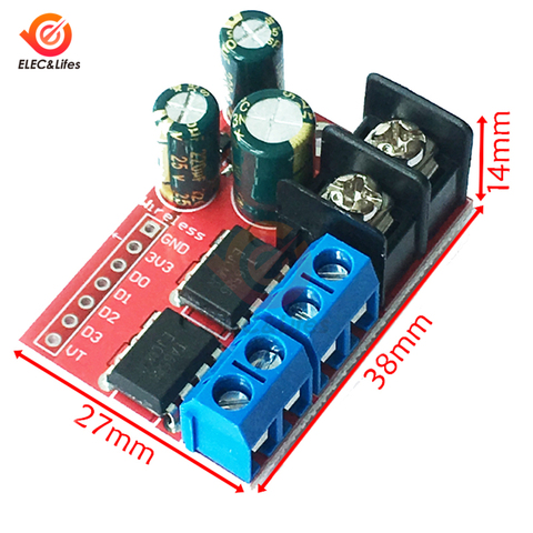 Module d'entraînement de moteur à courant continu à Double canal, 5a, tension de télécommande 3V-14V, régulation de vitesse PWM inversée, Double pont H Super L298N 5AD ► Photo 1/3