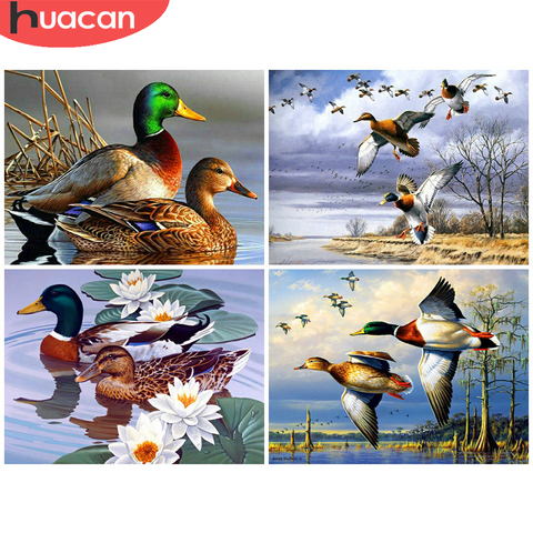 HUACAN 5D diamant peinture canard Animal plein forage mosaïque à la main diamant Art broderie décorations pour la maison ► Photo 1/6