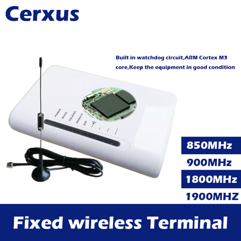 Terminal fixe sans fil GSM 850/900/1800/1900MHz plate-forme d'accès sans fil pstn numéroteur DTMF pour téléphone fixe alarme de lignes fixes affichage led ► Photo 1/6